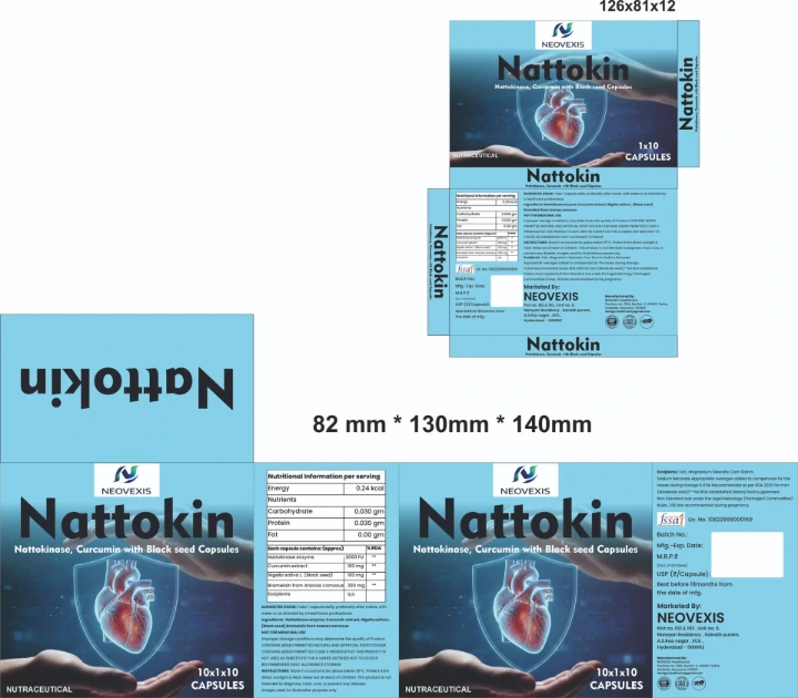 Nattokin™ Nattokinase Capsules 2,000 FU | Natural Blood Thinner for Heart Health, Stroke & Clot Prevention – 90 Veg Capsules