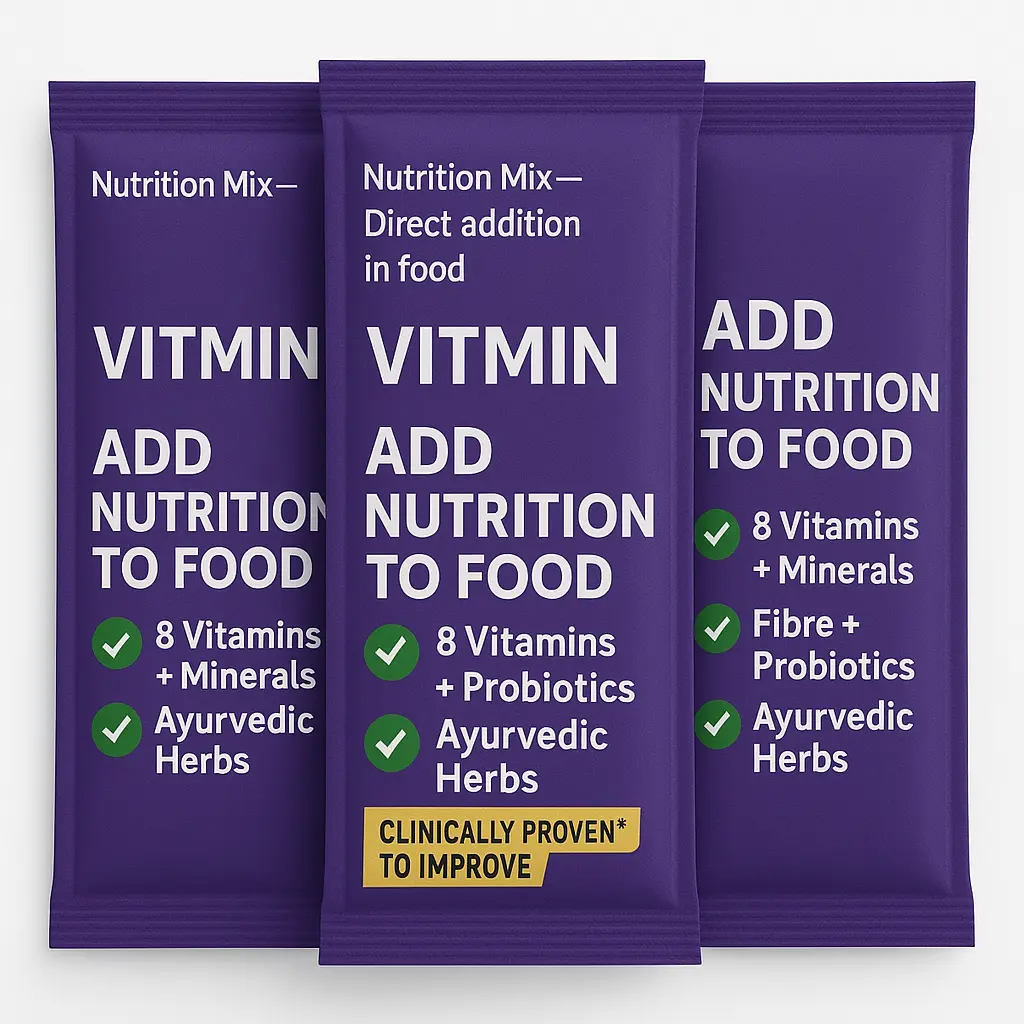 Vitmin Sachets | Multivitamin + Probiotic Blend for Energy, Immunity & Gut Health – Pineapple Flavor (Family Pack)