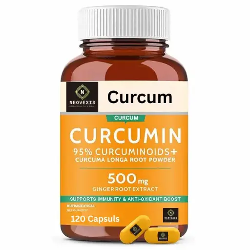 Curcum Capsules | Advanced Curcumin Supplement with Piperine for Joint, Brain, Heart & Immune Health