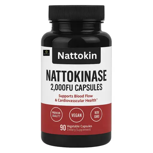 Nattokin™ Nattokinase Capsules 2,000 FU | Natural Blood Thinner for Heart Health, Stroke & Clot Prevention – 90 Veg Capsules