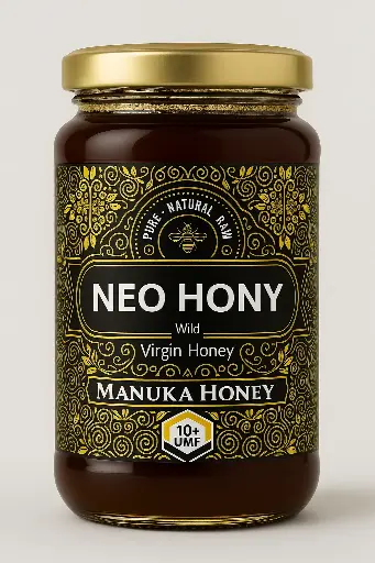 Neo Hony™ Wild Virgin Honey | Raw Antioxidant Honey for Immunity, Digestion & Wound Healing – 100% Pure Floral Honey