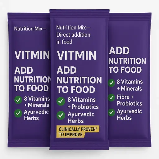 Vitmin Sachets | Multivitamin + Probiotic Blend for Energy, Immunity & Gut Health – Pineapple Flavor (Family Pack)